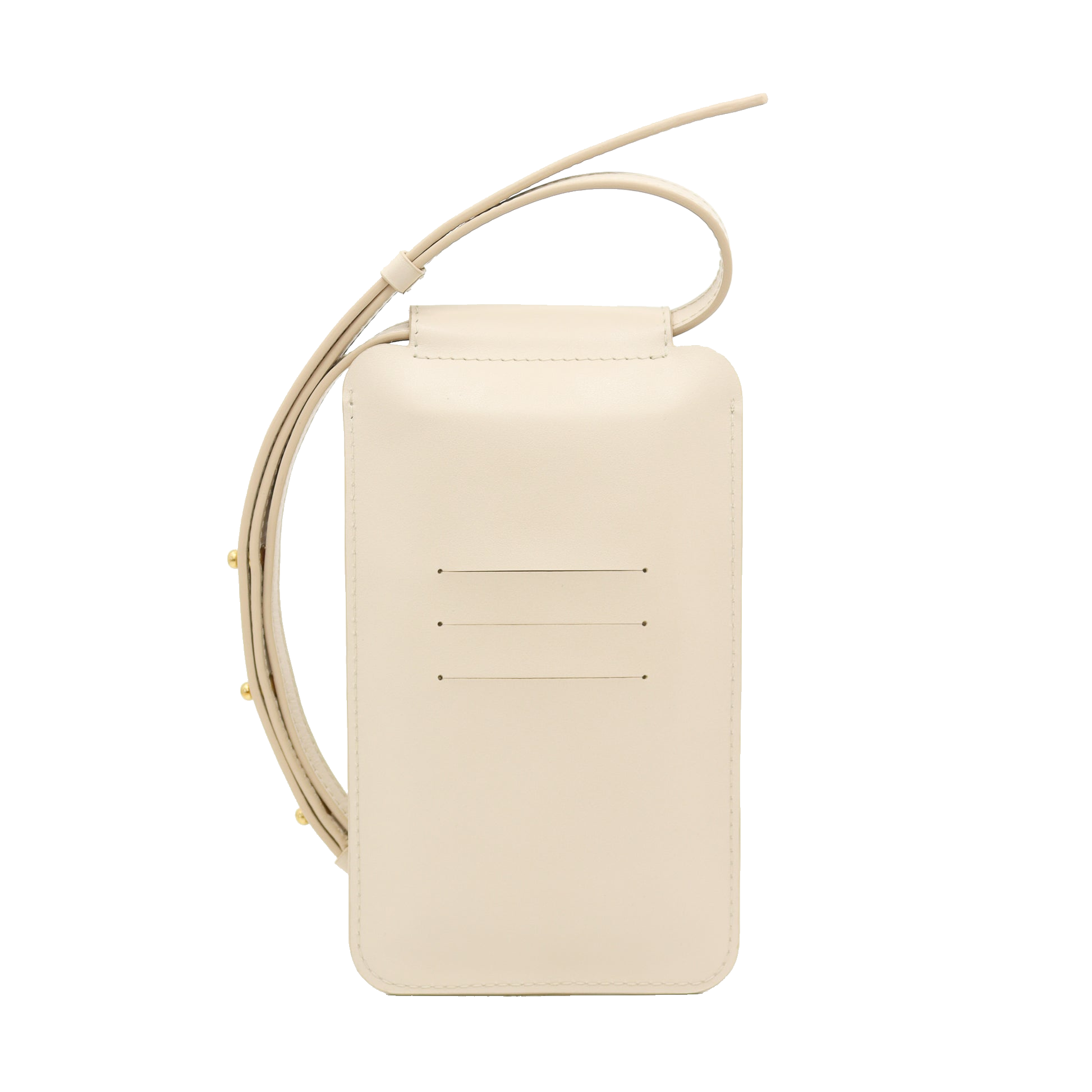 Leather Phone Bag - Beige — Baksida