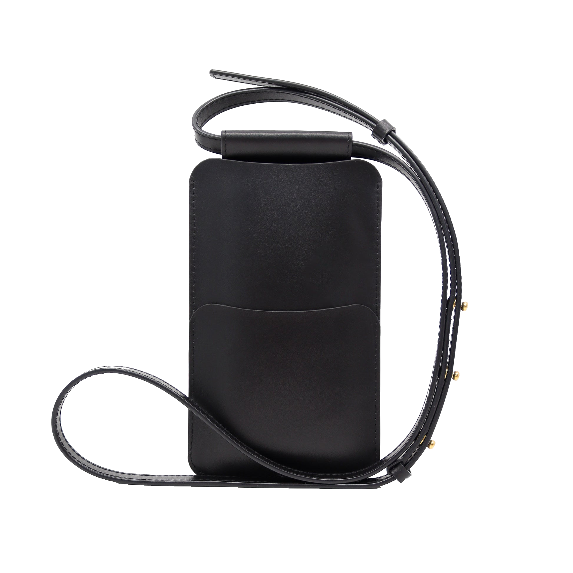 Leather Phone Bag - Black — Framsida