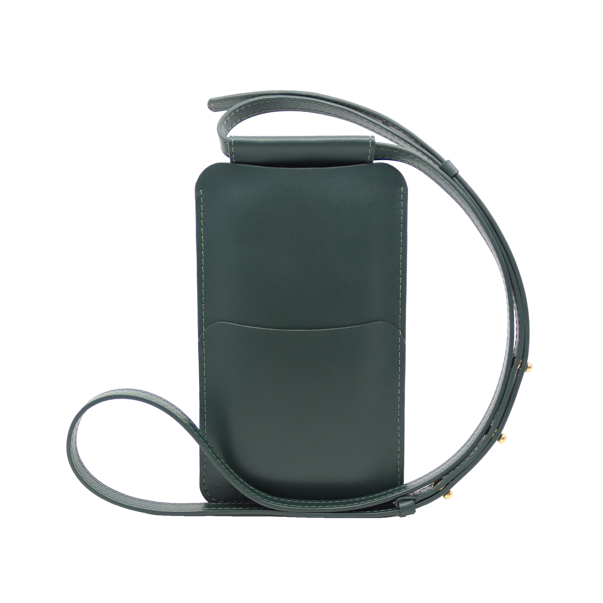 Leather Phone Bag - Forest Green — Framsida