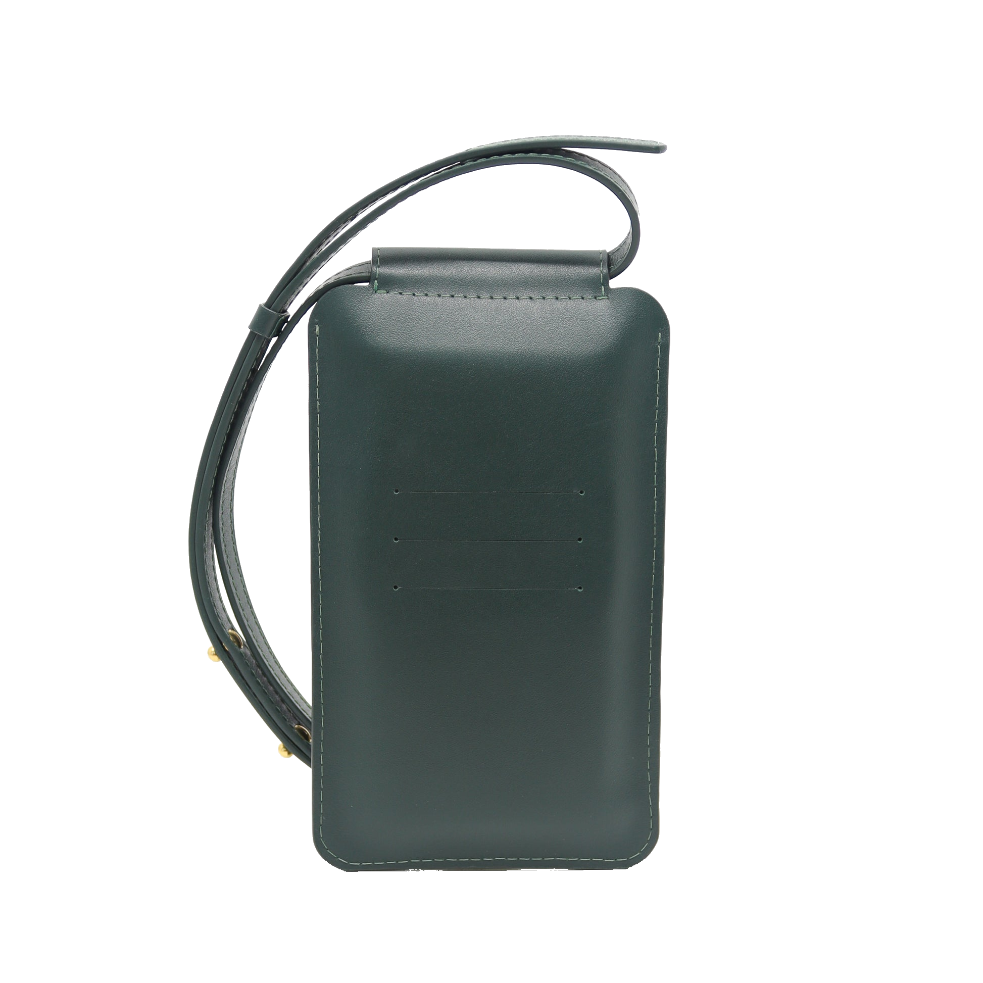 Leather Phone Bag - Forest Green — Baksida